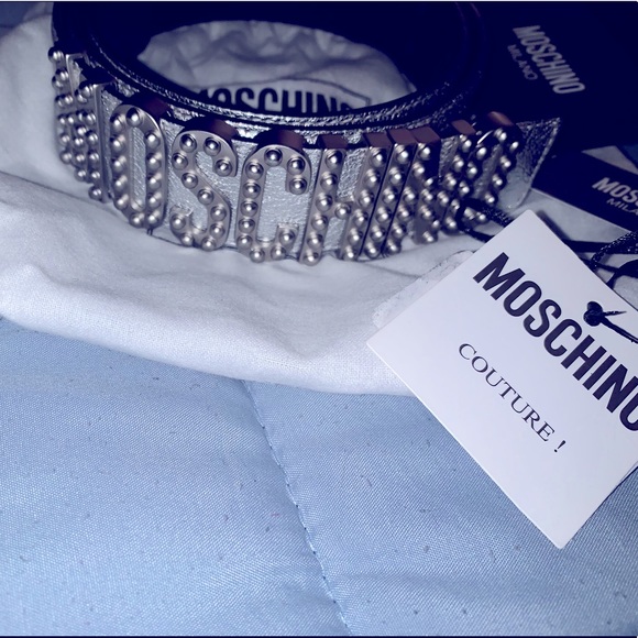 Moschino Sz. 32 Silver / Black Belt